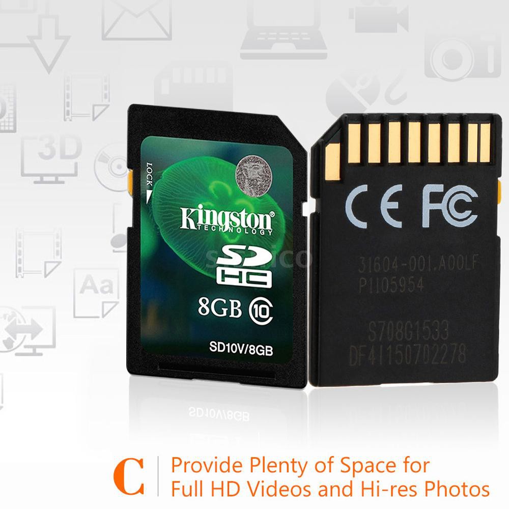 Thẻ Nhớ Kingston Class 10 8gb Sdhc 45m / S Cho Điện Thoại, Camera Hd