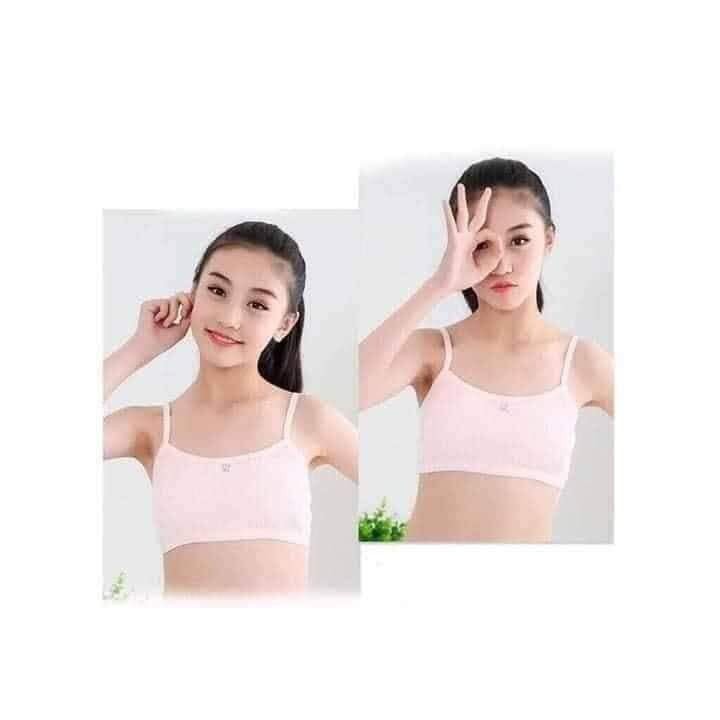 Áo lót học sinh cấp 2, áo ngực bra 2 dây đệm mỏng học sinh mới lớn-giadungsieure