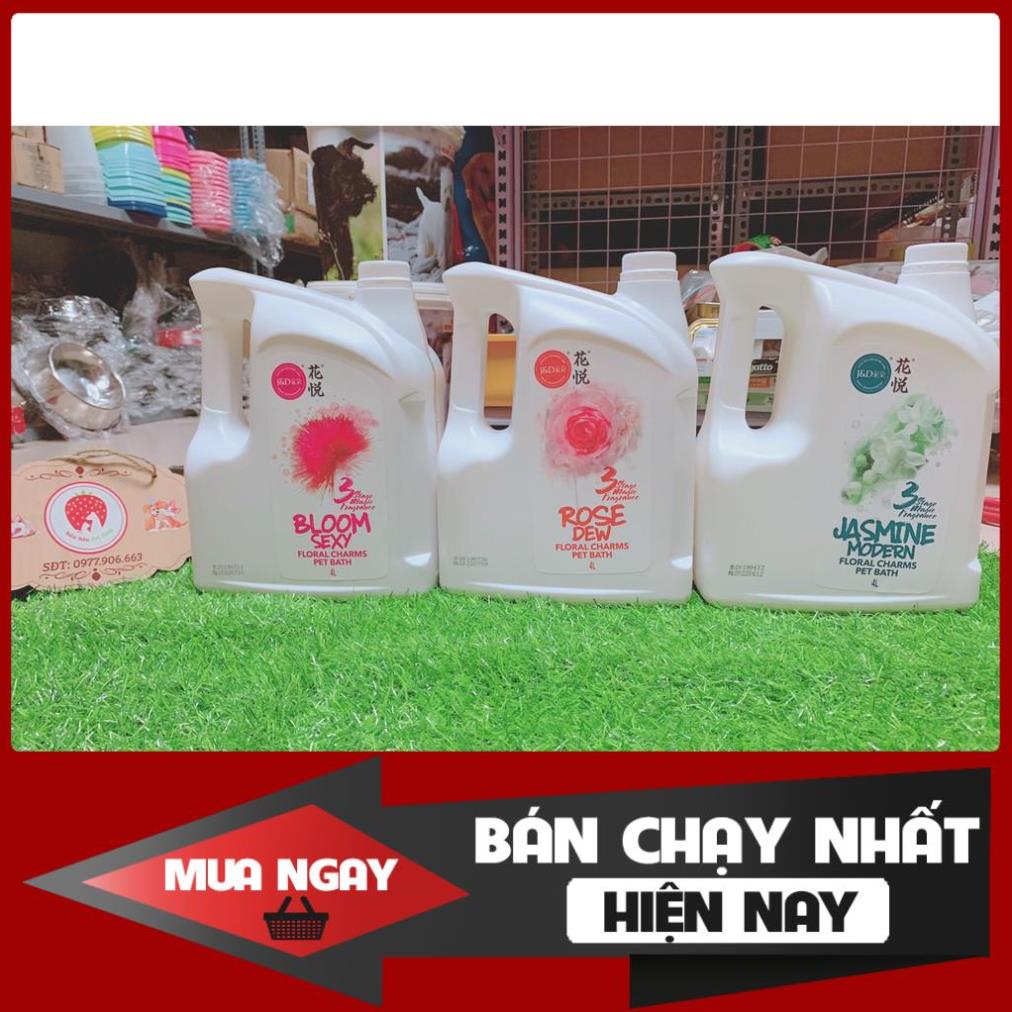 [ Bán sỉ ] Sữa tắm chó mèo nước hoa Joice and doll 4 lít - có mẫu mới