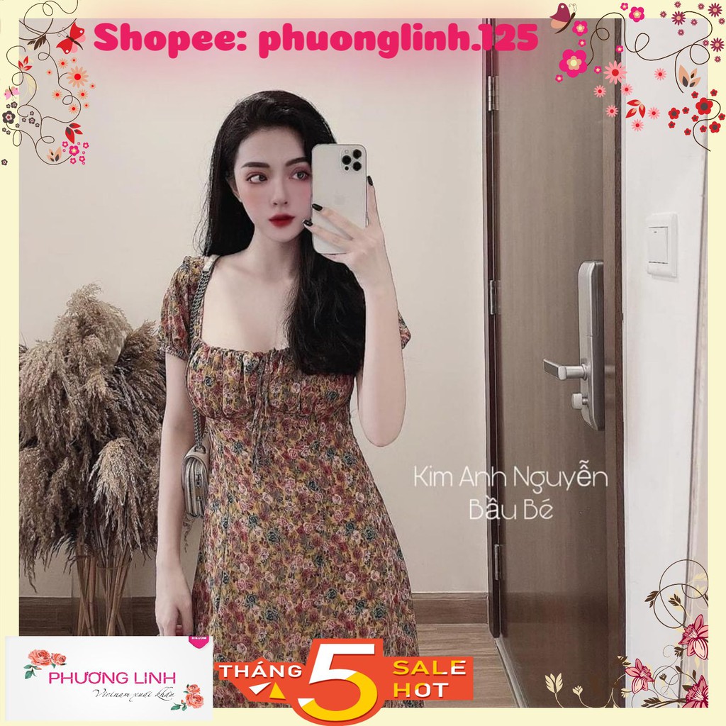 VÁY HOA RÚM NGỰC XẺ TÀ CHO NỮ | BigBuy360 - bigbuy360.vn