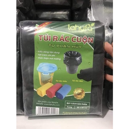 Túi Rác Tự Phân Hủy - Bao Rác Đen Kích Thước Lớn 55*65 cm