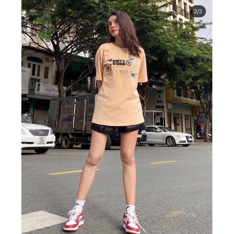 [ PINK ] Áo thun phông tay lỡ form rộng BƯỚM DIRTY COINS Unisex | WebRaoVat - webraovat.net.vn