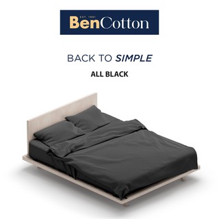 [FREESHIP] Bộ Ra Giường & Vỏ Gối Cotton ORGANIC Xám Đen - 1m6 1m8 - BENCOTTON - Xám Đen