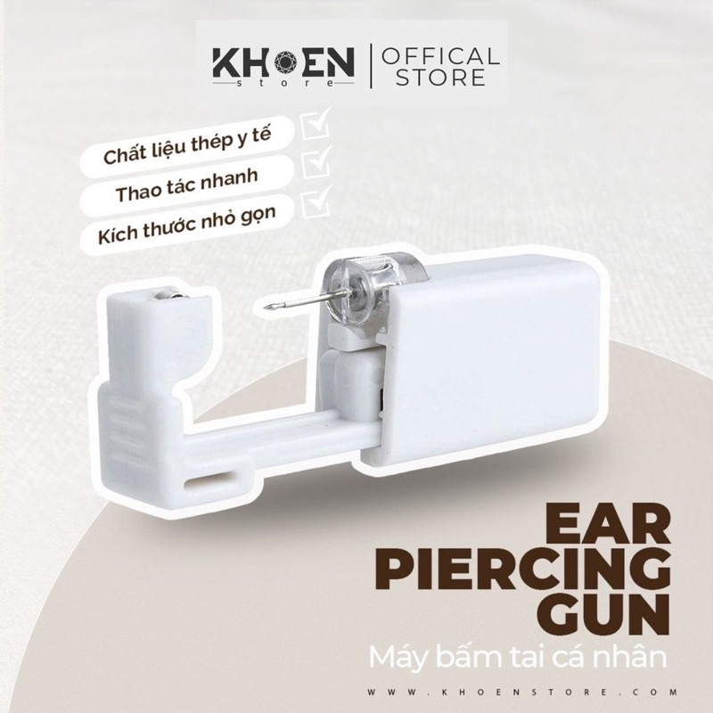 (1 Cái) Máy Bấm Tai Cá Nhân (Thép Không Gỉ) - Khoen Store
