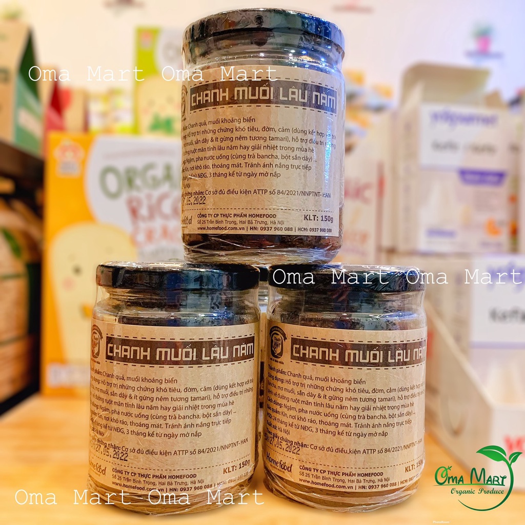 [Thực dưỡng] Chanh muối lâu năm (dạng lát) Homefood 150g