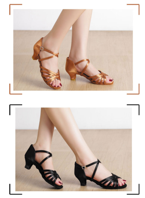 Giày cao gót nữ nhảy latin salsa cao 3.5cm