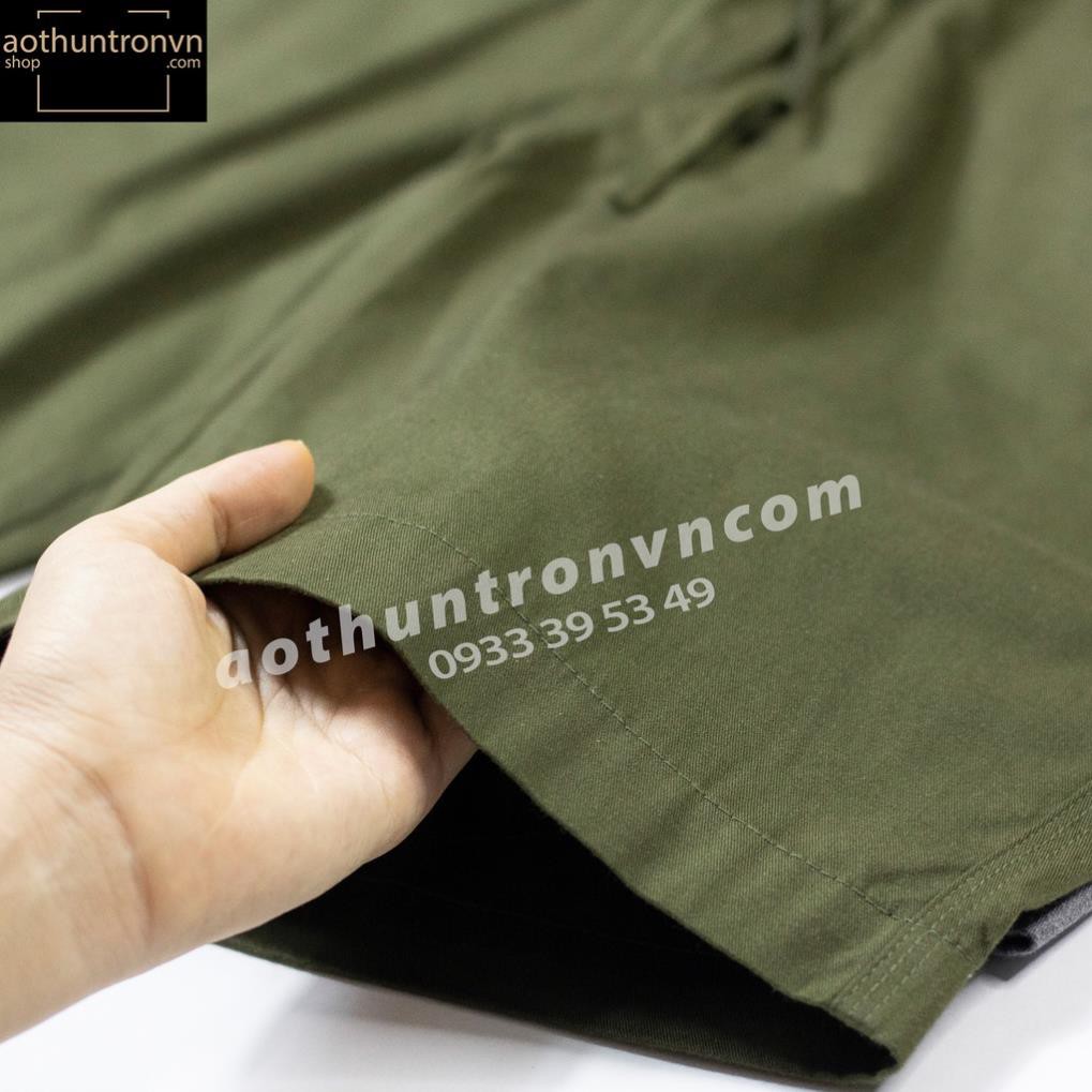 Quần Short Nam Kaki cotton 3 màu Đen / Xám / Rêu thương hiệu RINOMI ,quần Kaki cotton loại dày thoáng mát thiết kế đẹp ་