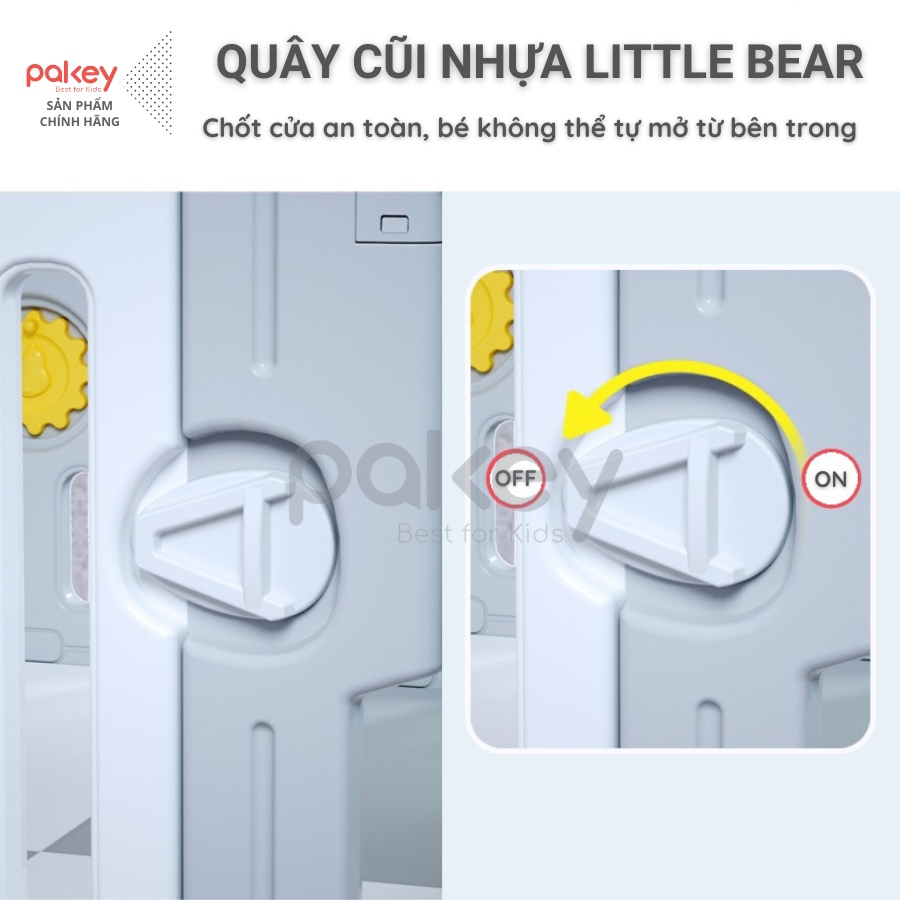 Quây cũi nhựa Little Bear Tặng THẢM + BÓNG, bộ quây cũi cho bé an toàn dày dặn chắc nịch NEW