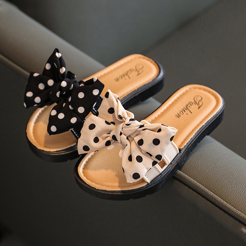 Dép Quai Nơ Đế Mềm Chống Trượt Cho Bé Gái