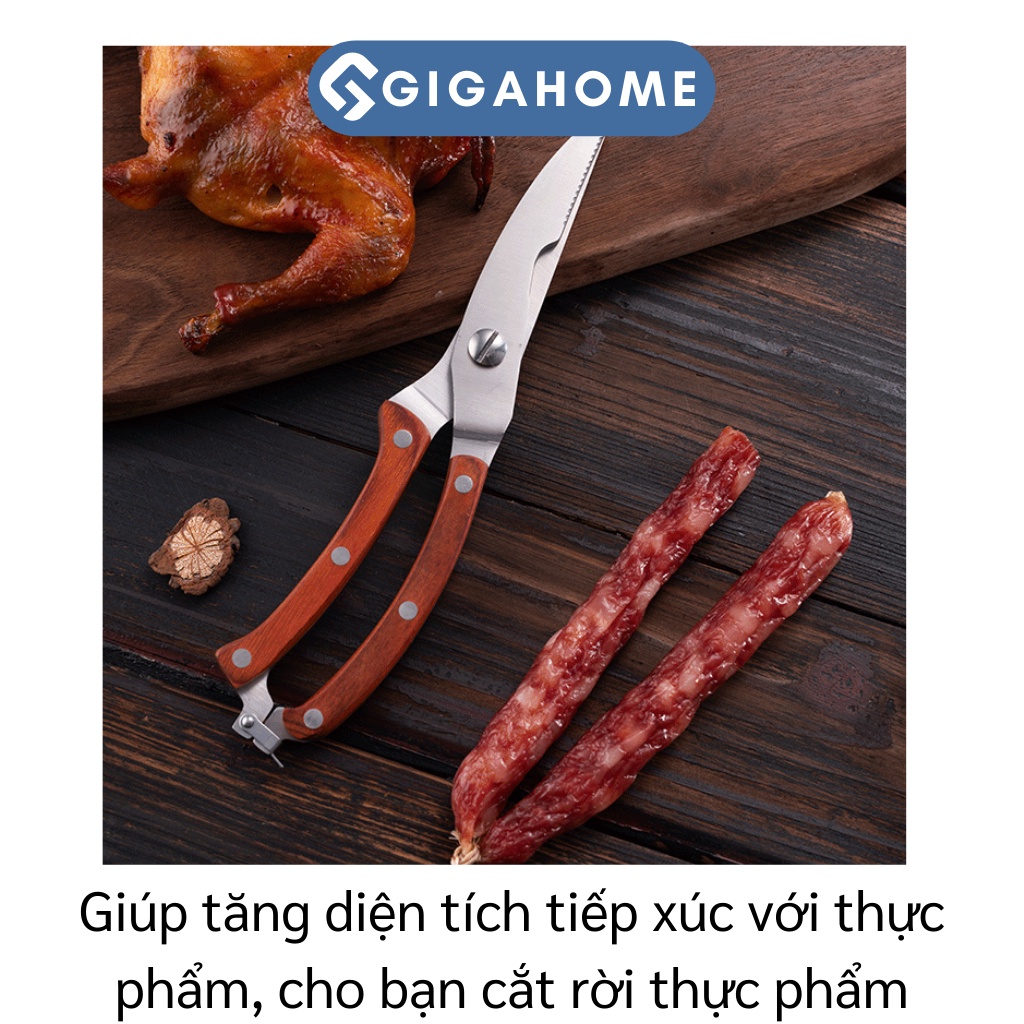 Kéo Cắt Đa Năng Chuyên Nghiệp GIGAHOME Lưỡi Cong, Có Móc Khóa Tiện Dụng 9446