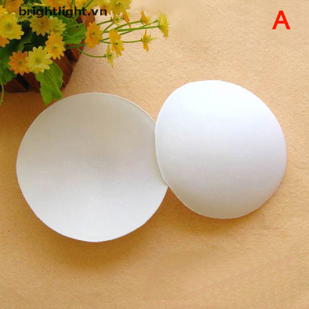 Set 2 Miếng Đệm Ngực Hình Tròn Thoáng Khí Có Thể Tháo Rời