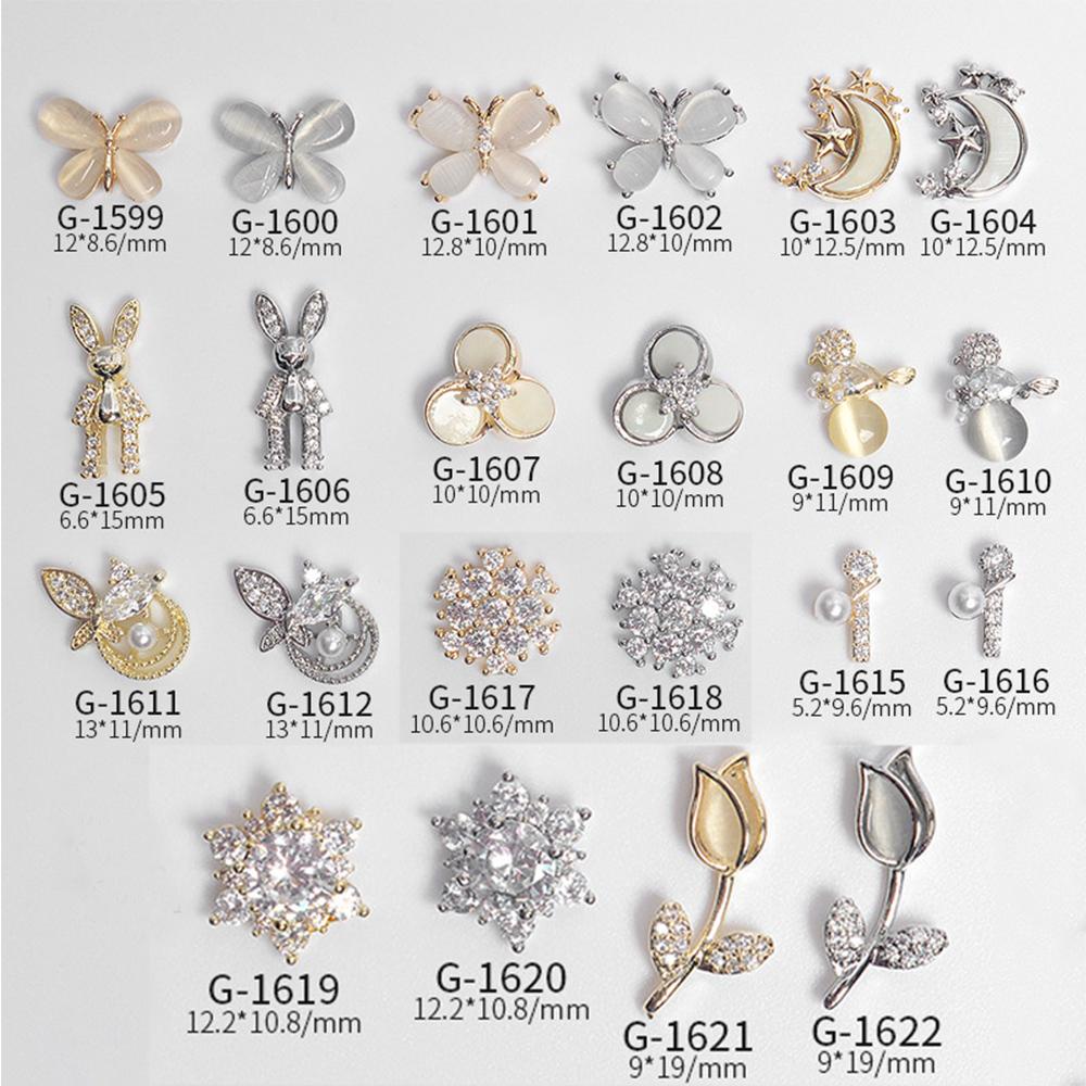 Hộp Phụ Kiện Trang Trí Móng Tay 3D Bằng Hợp Kim Xinh Xắn