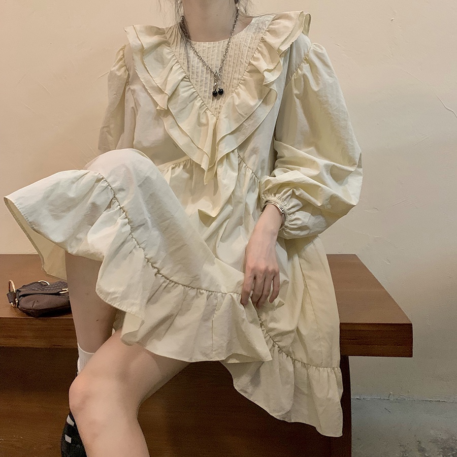 Cô Gái ngày nay | Đầm Công Chúa Tay Dài Phồng Kiểu Retro Pháp Dễ Thương