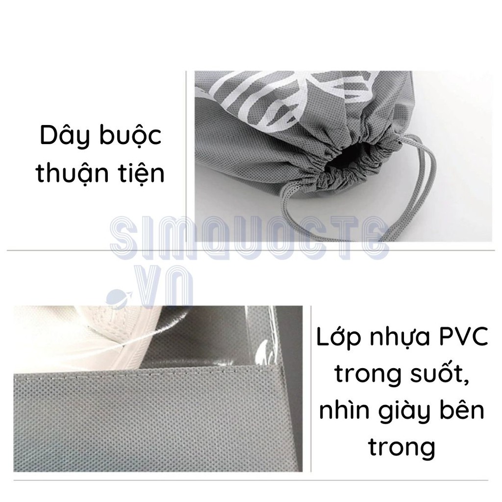 Túi Đựng Giày Hoạ Tiết Chống Bẩn Đi Du Lịch Tiện Lợi