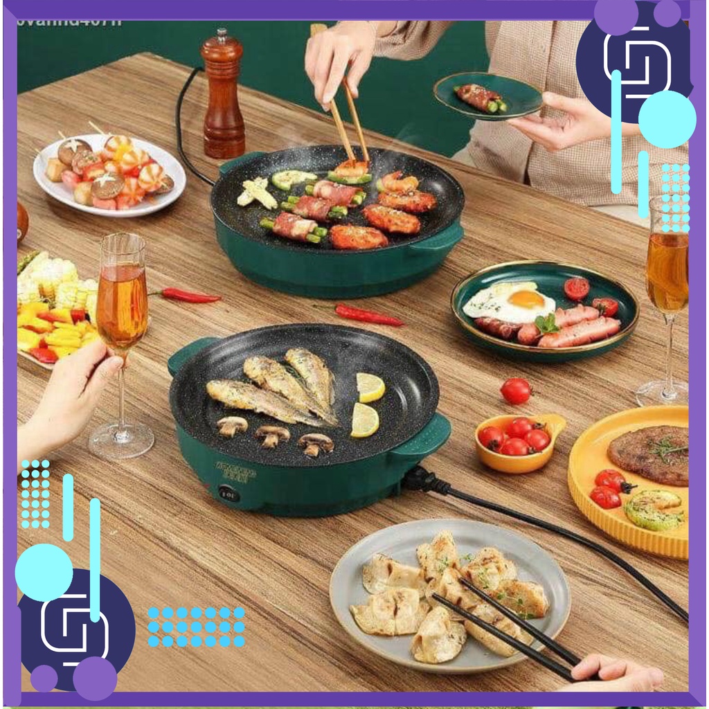 CHẢO NƯỚNG ĐIỆN MINI SIÊU TIỆN LỢI 2 CHẾ ĐỘ NHIỆT ĐIỀU CHỈNH PHÙ HỢP MỌI MÓN ĂN