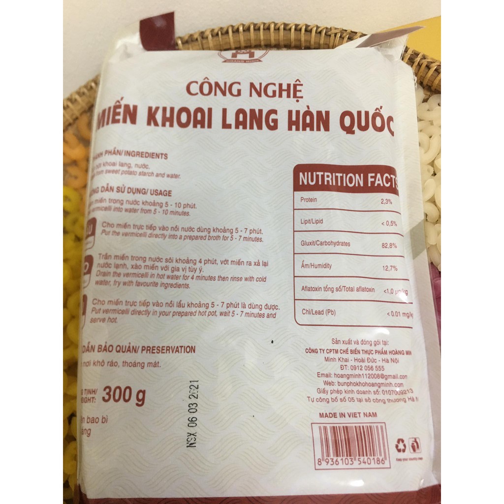 Miến khoai lang Hoàng Minh 300gr