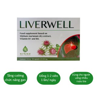 Liverwell Hộp 30 Viên - Bảo Vệ Và Tăng Cường Chức Năng Gan