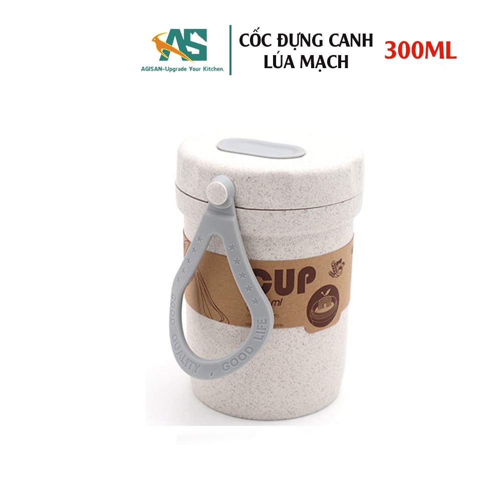 Cốc Giữ Nhiệt Lúa Mạch Dung Tích 300ml Chống Tràn An Toàn Khi Sử Dụng Bảo Vệ Môi Trường