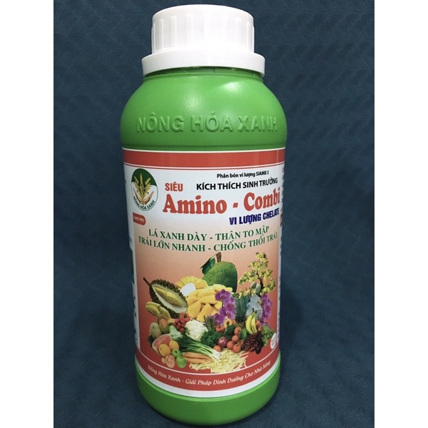 AMINO COMBI CHAI 1 LÍT - SIÊU KÍCH THÍCH TĂNG TRƯỞNG, LÁ TO, DÀY, THÂN TO, MẬP, TRÁI LỚN NHANH, CHỐNG THỐI TRÁI