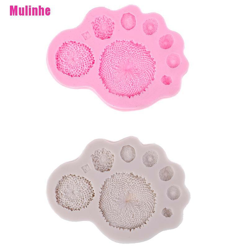 Khuôn Silicone Tạo Hình Hoa Hướng Dương Trang Trí Bánh Tiện Lợi