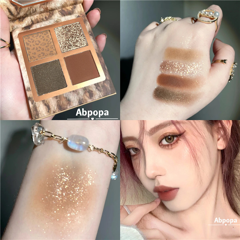 [Hàng mới về] Bảng Phấn Mắt 4 Màu Ánh Kim Tuyến Lấp Lánh Thương Hiệu Xiyuan