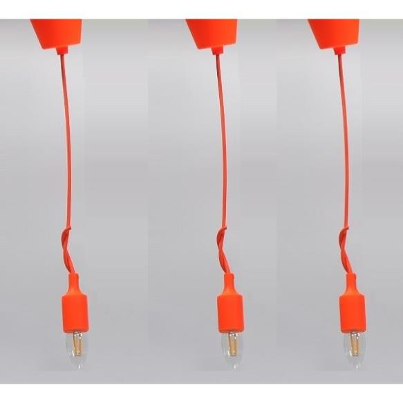 Bộ 3 dây đèn thả trang trí bóng led Edison hình quả nhót C35 4w