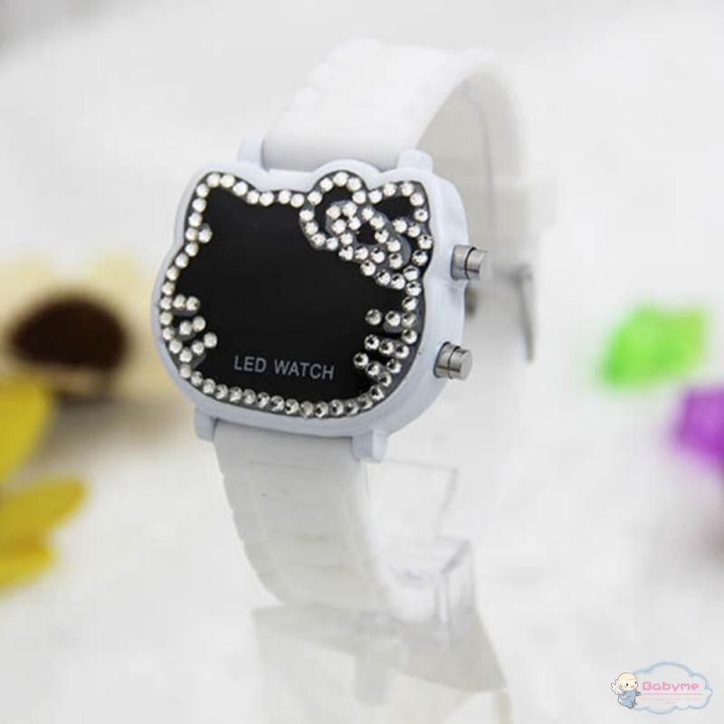 Đồng hồ đèn LED Hello Kitty chống nước thiết kế độc đáo