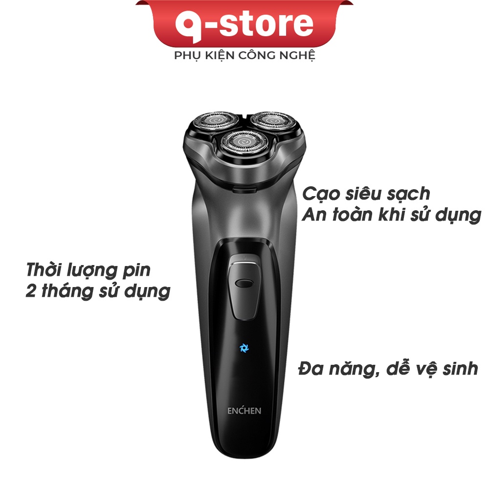 Máy cạo râu Xiaomi Black Stone Qstore, Máy cạo râu đa năng, lưỡi cạo 3D