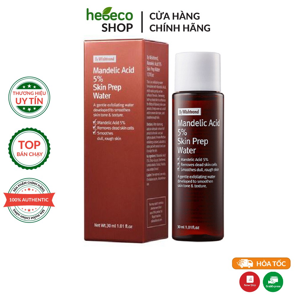 Tẩy Da Chết Làm Sạch Sâu By Wishtrend Mandelic Acid 5% Skin Prep Water 120ml - Hàn Quốc Chính Hãng