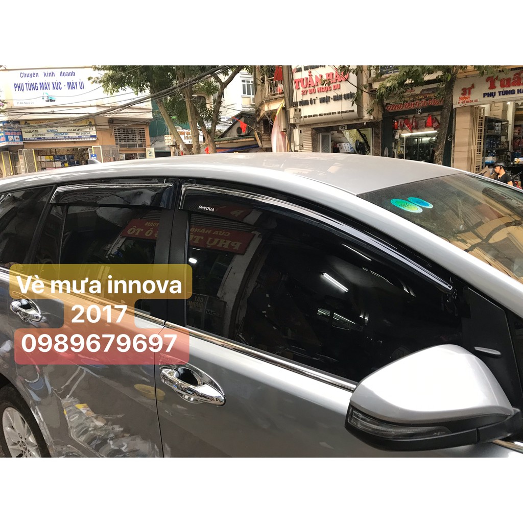 VÈ CHE MƯA  XE TOYOTA INNOVA 2017, 2018- 2020, NHỰA ĐEN ABS