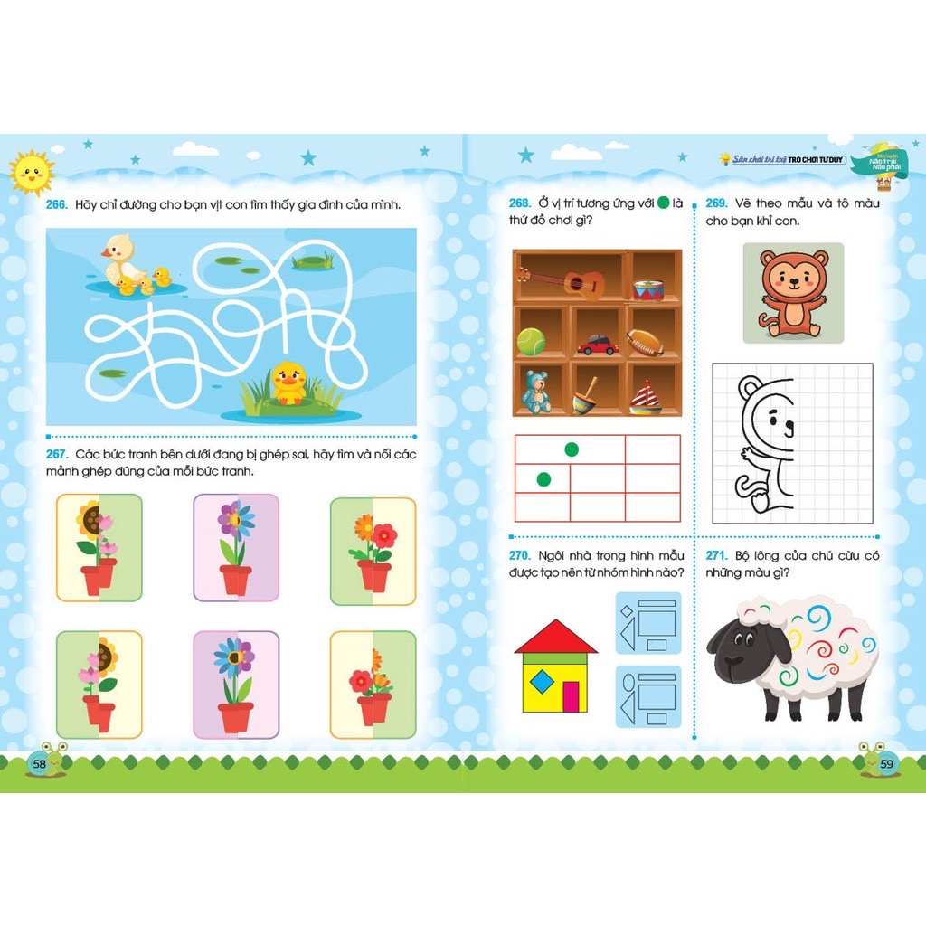 Sách Rèn Luyện Não Trái, Não Phải Sân Chơi Trí Tuệ Dành Cho Trẻ - Bộ 3 Cuốn Cho Bé Từ 3-6 Tuổi