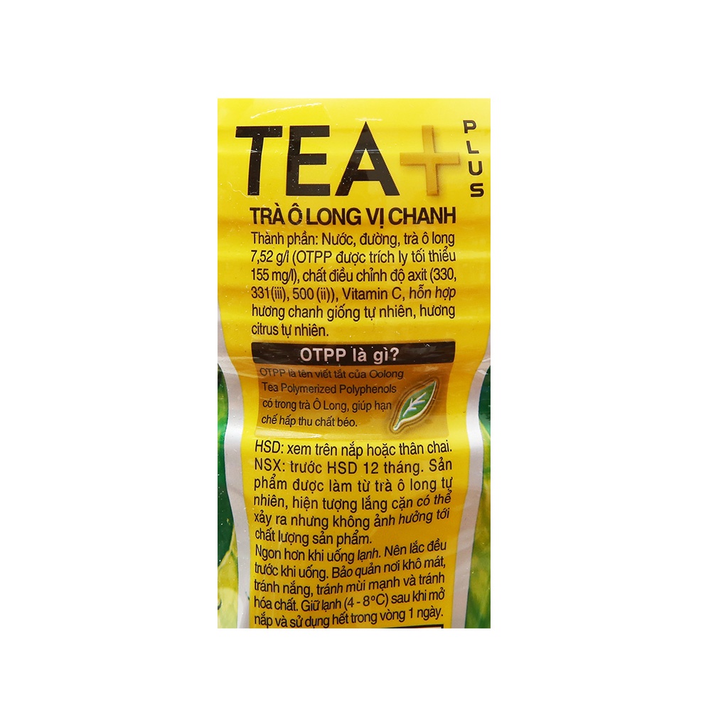 Trà ô long Tea Plus vị chanh 1 lít