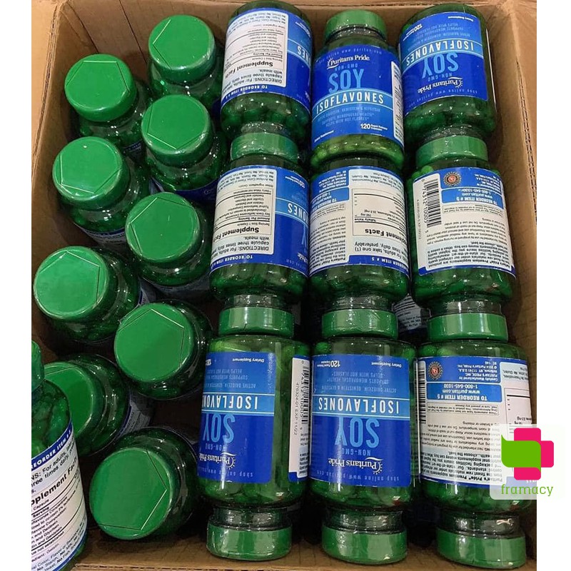 Tinh chất mầm đậu nành Soy Isoflavones 750mg, USA (120 viên) giúp làm đẹp da tóc và cân bằng nội tiết tố