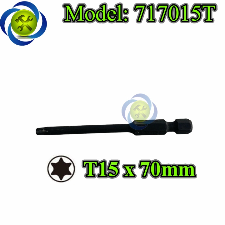 Mũi vặn vít sao T15 Kingtony 717015T dài 70mm loại không lỗ (1 cây)