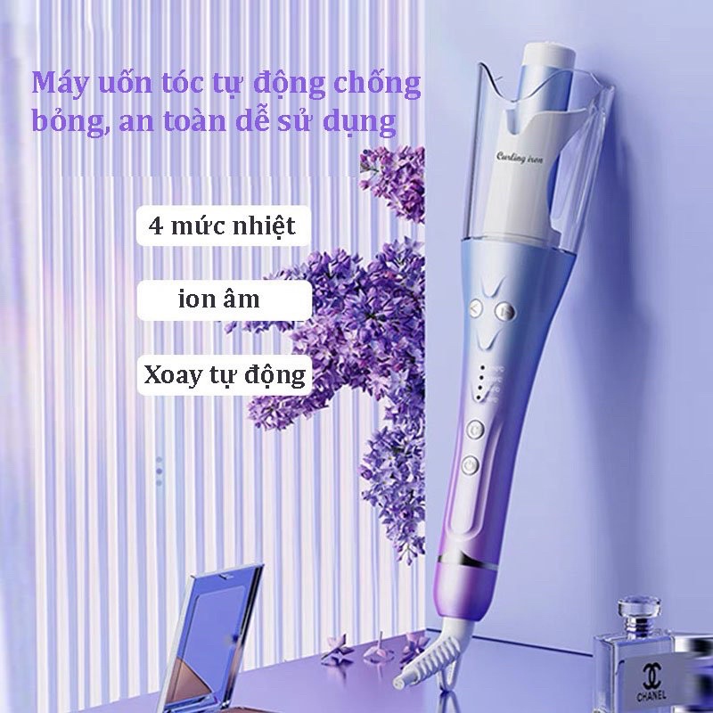 Máy uốn tóc xoăn xoay tự động 360 CURLING IRON, máy làm tóc uốn xoăn tự động - Hàng chính hãng bảo hành 1 năm