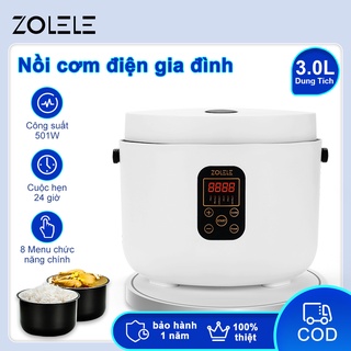 Nồi cơm điện thông minh ZOLELE 3L Đa chức năng Nồi cơm điện gia đình 3-5 người Chảo chống dính