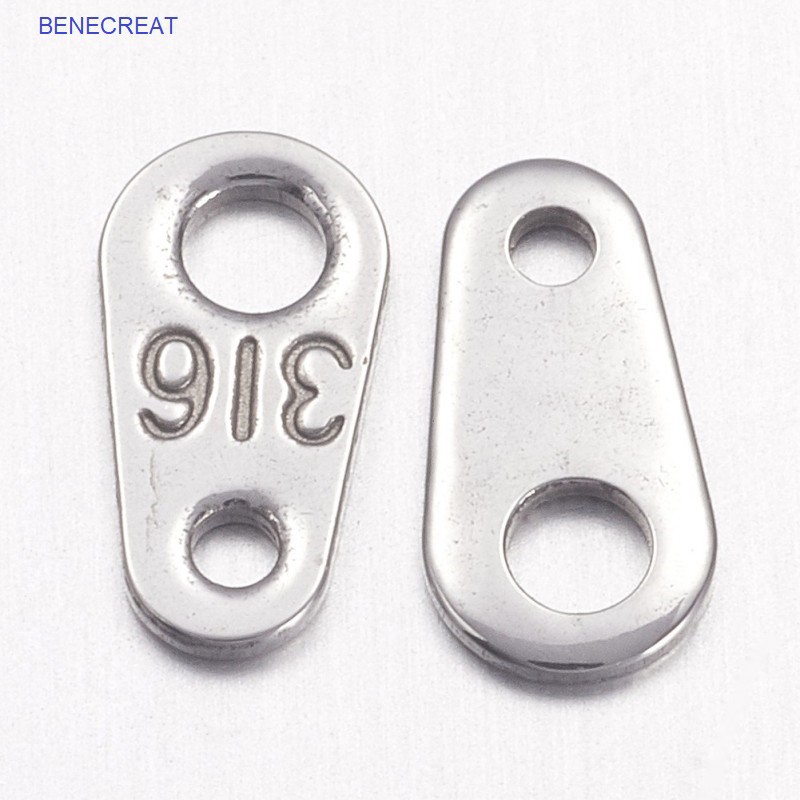 Set 50 đầu nối dây chuyền nhiều kích cỡ bằng thép không gỉ