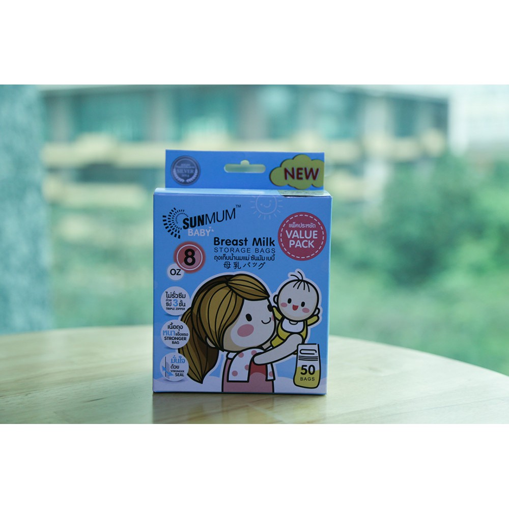 Túi trữ sữa sunmum 50pcs, hộp 50 túi trữ sữa sunmum cho mẹ