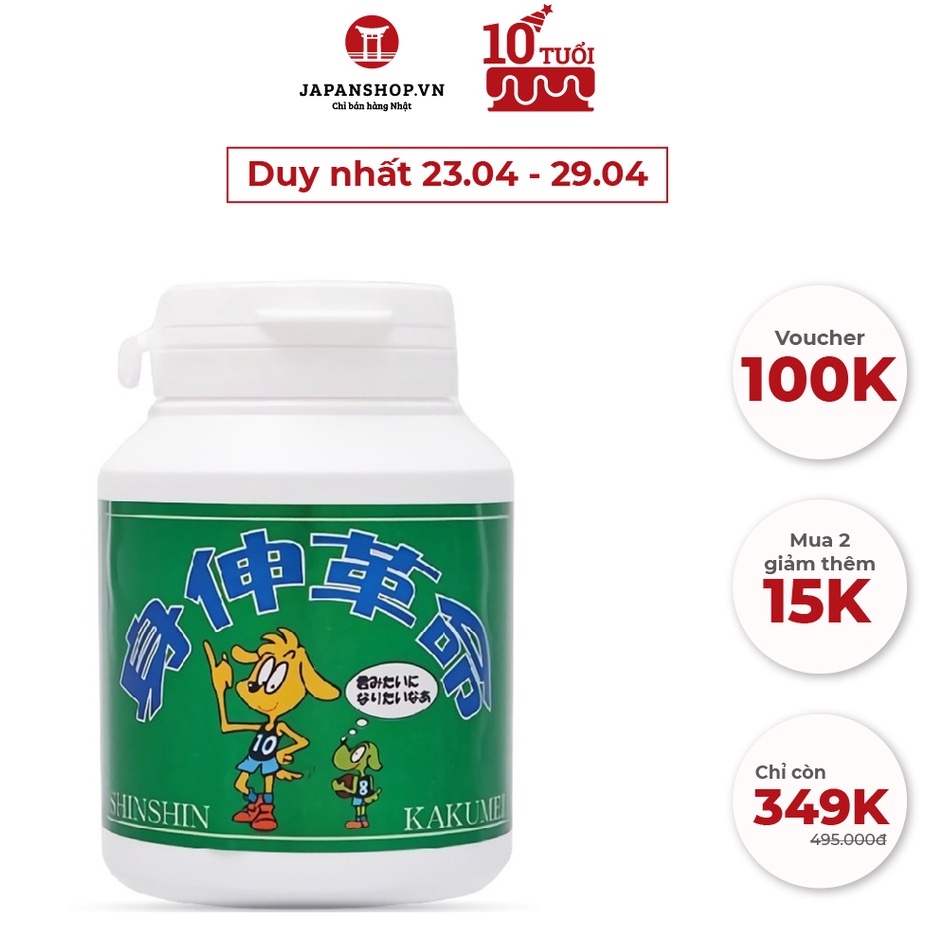 [Hàng Chính Hãng] Tảo Hỗ Trợ Tăng Chiều Cao Cho Bé Shinshin Kakumei Nhật Bản 300 Viên