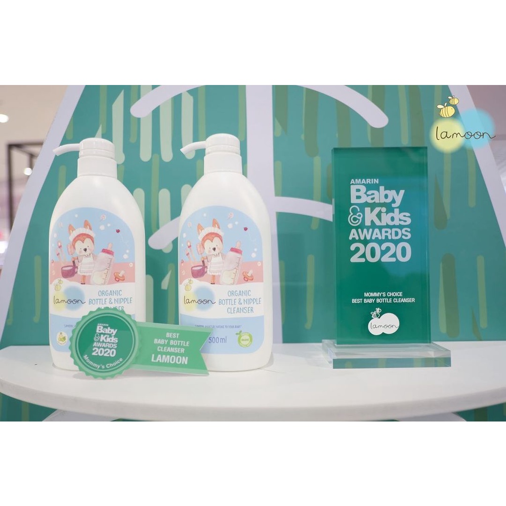 Nước rửa bình sữa Organic cho bé Lamoon - Bình 500ml