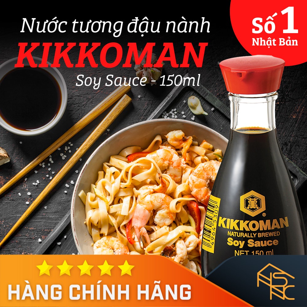 Nước tương soy sauce hiệu Kikkoman (chai thủy tinh) 150ml - 250ml