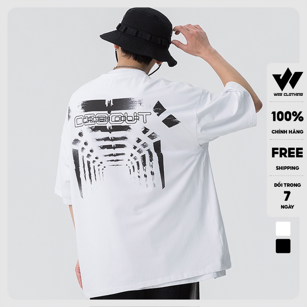 Áo phông tay lỡ unisex WIIS form rộng cotton Cross thun oversize nam nữ ulzzang