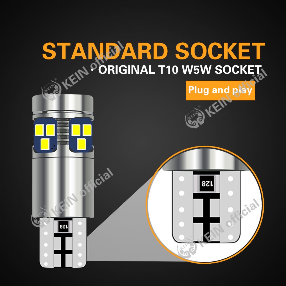 Đèn LED 18SMD T10 W5W 194 168 501 ánh sáng trắng/hồng/xanh dương cho xe hơi