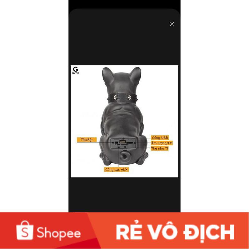 Loa Bluetooth hình chó bull dễ thương chính hãng giá tốt Free ship toàn quốc khi mua từ 3 sản phẩm trở lên