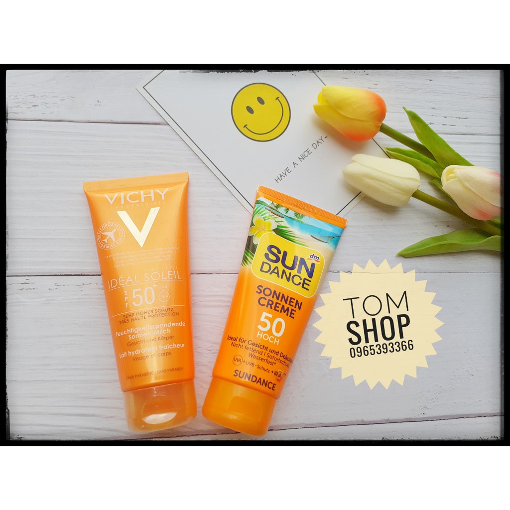 KEM CHỐNG NẮNG DƯỠNG DA  SUNDANCE TOÀN THÂN SPF 50- hàng Đức