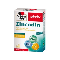 Bác Sĩ Cung Zincodin (Doppelherz) - Tăng Sức Đề Kháng, Tăng Cường Sức Khoẻ, Kẽm, Vitamin C (30 Viên) [Chính Hãng Đức]