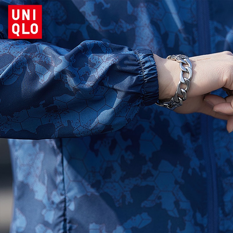 Uniqlo Áo Khoác Hoodie Chống Nắng/Tia UV Thoáng Khí Siêu Nhẹ Họa Tiết Rằn Ri Thời Trang Cho Nam Và Nữ 2022