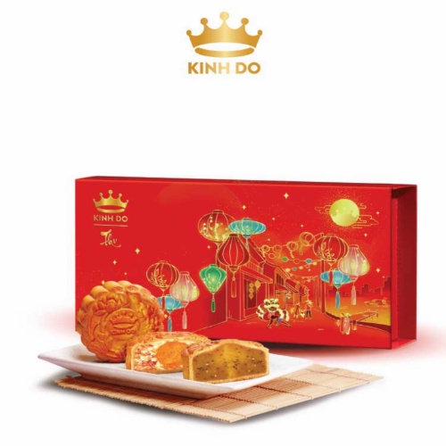 Bánh trung thu kinh đô Nướng Dẻo 1 trứng 150g -Thập cẩm trà xanh lá dứa Jambon Gà quay sàu riêng đậu đỏ lạp xưởng sen..