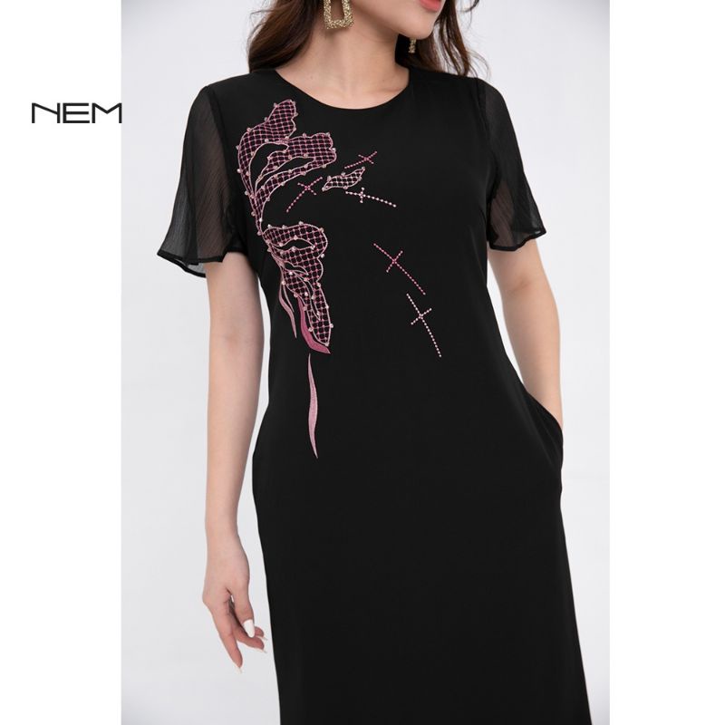 Đầm phối hoa hãng NEM sale