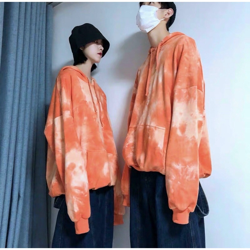 Áo Hoodie Loang Màu Chất Nỉ Mềm Dày